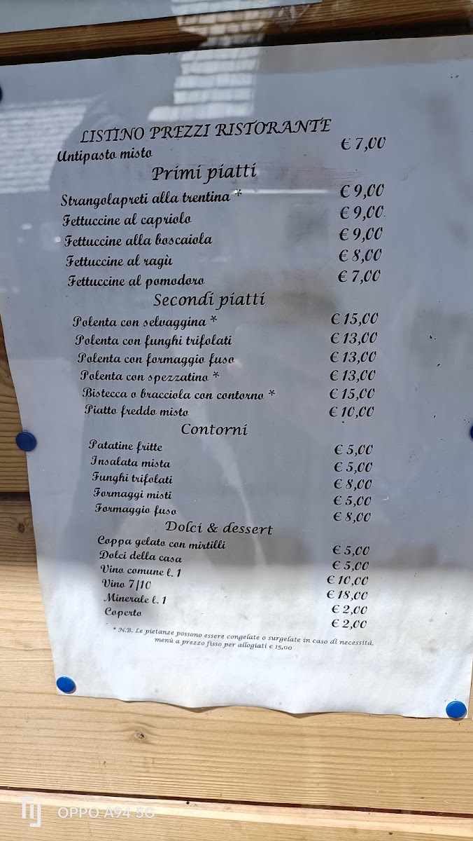 Menu B&b Ristorante Affittacamere Bar Al Molin-1